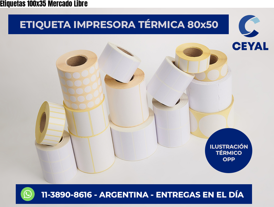 Etiquetas 100×35 Mercado Libre