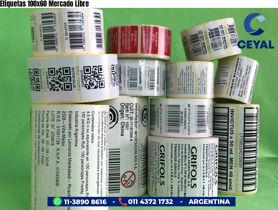 Etiquetas 100x60 Mercado Libre