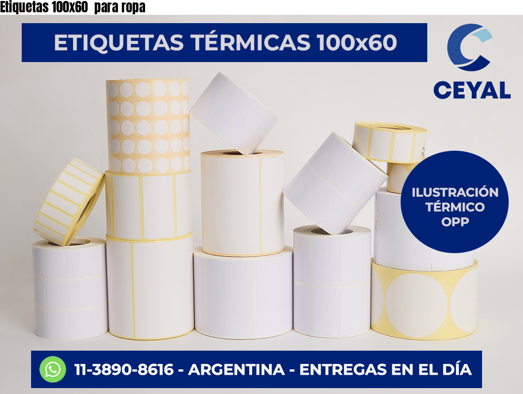 Etiquetas 100×60  para ropa