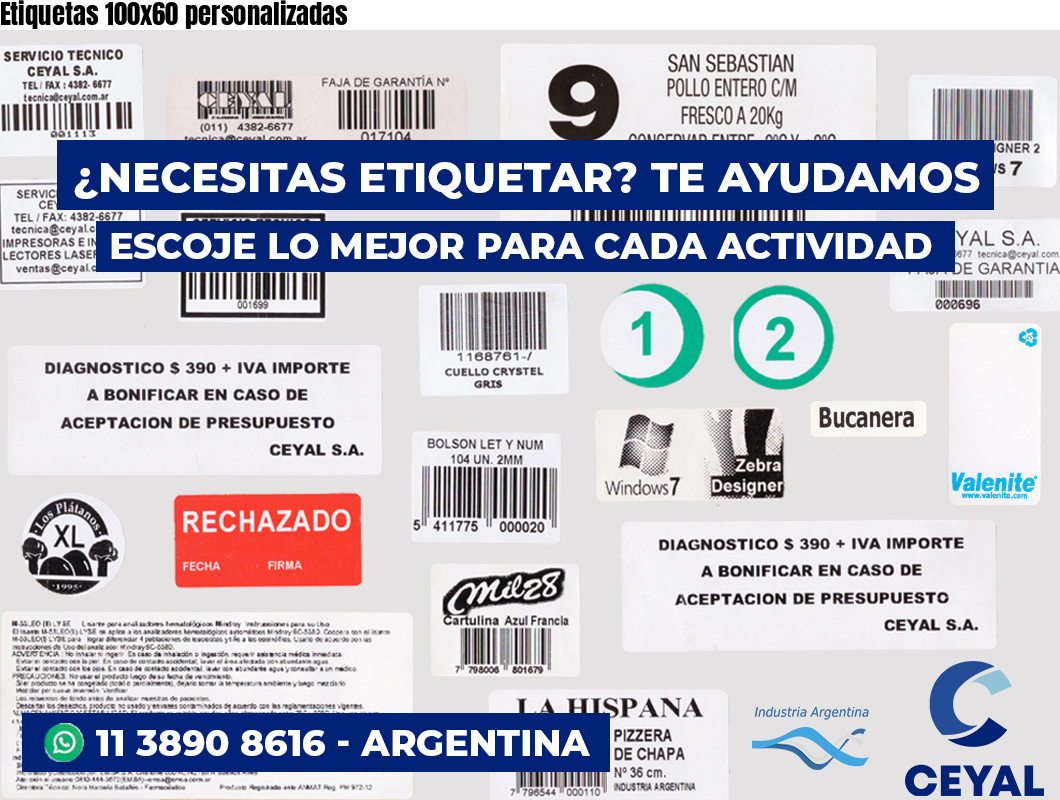 Etiquetas 100x60 personalizadas