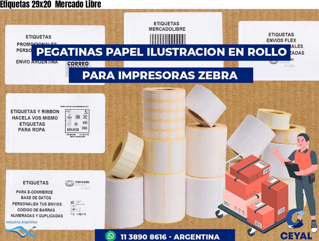 Etiquetas 29x20 Mercado Libre