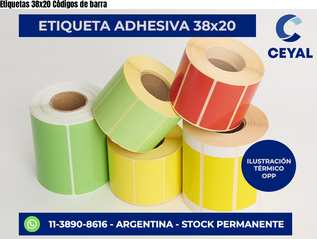 Etiquetas 38×20 Códigos de barra
