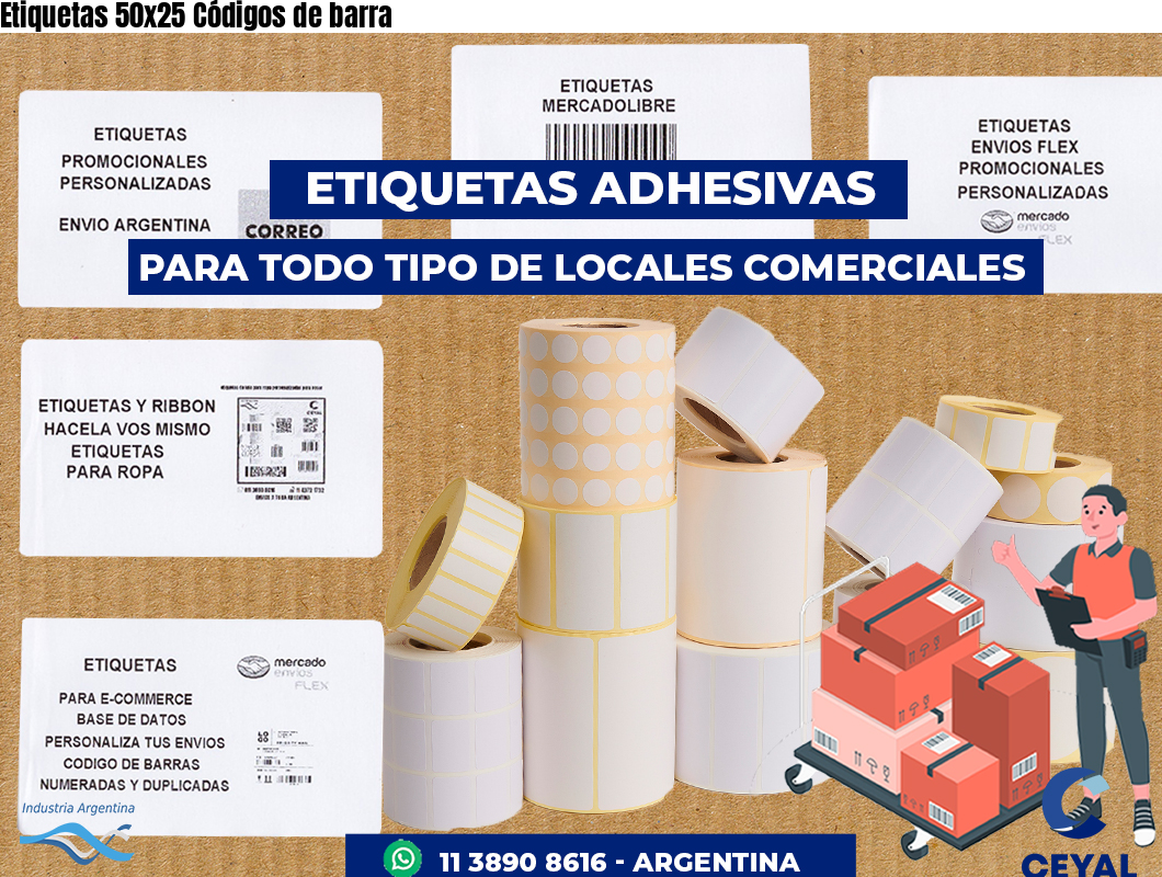 Etiquetas 50x25 Códigos de barra
