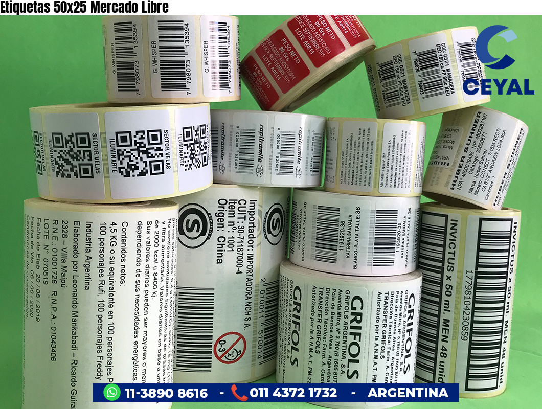 Etiquetas 50x25 Mercado Libre