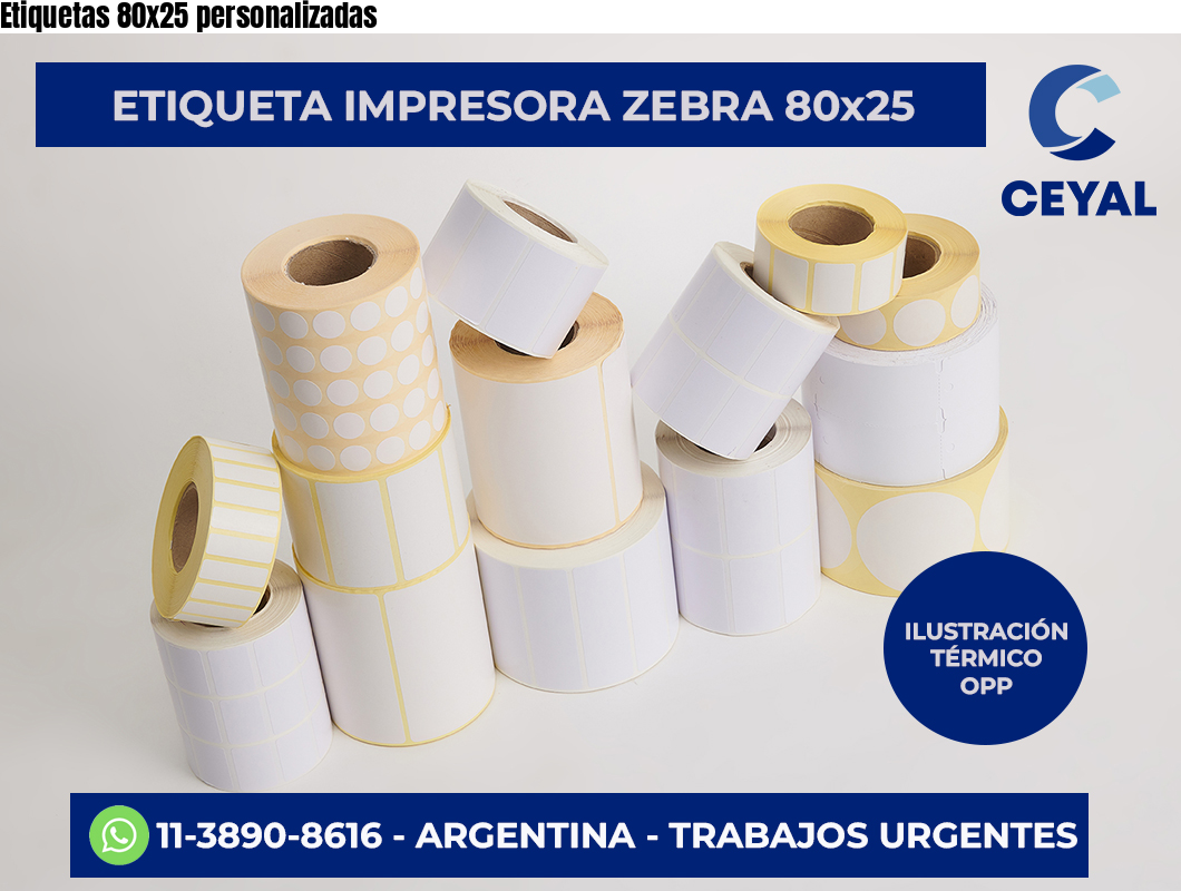 Etiquetas 80×25 personalizadas