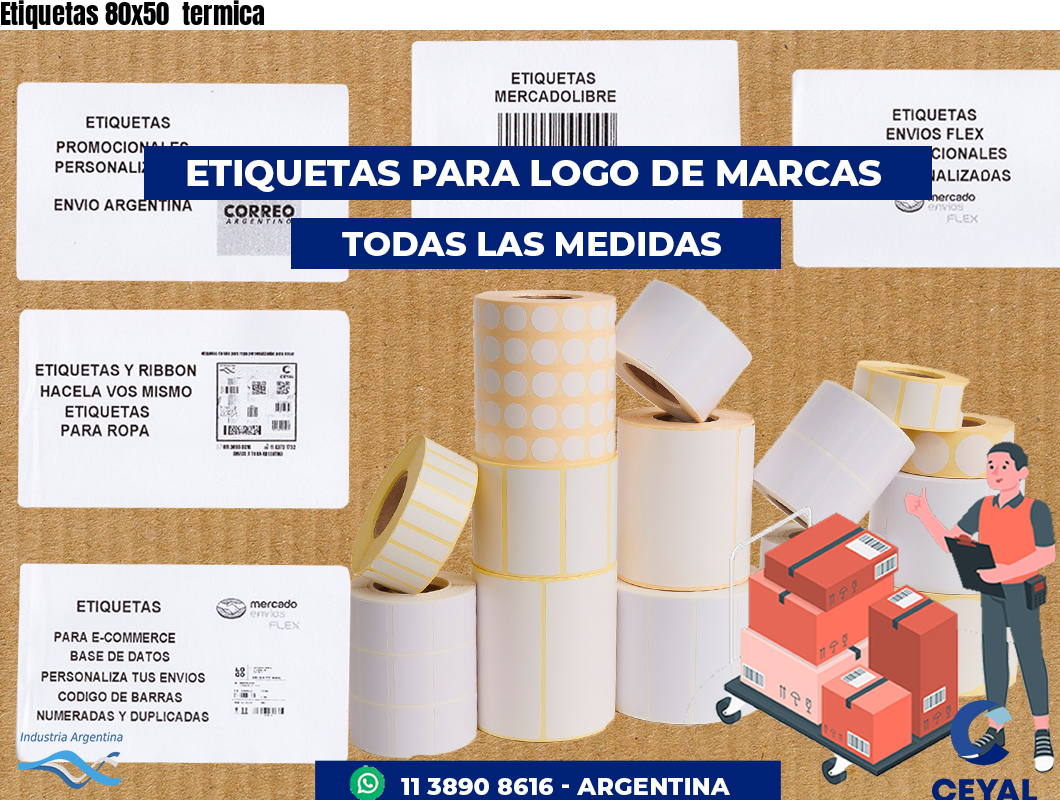 Etiquetas 80x50 termica