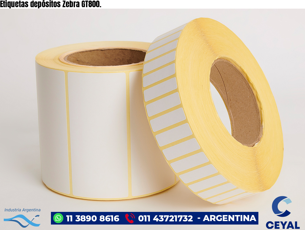 Etiquetas depósitos Zebra GT800.