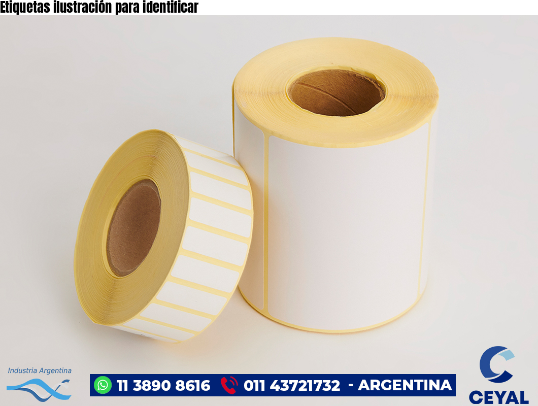 Etiquetas ilustración para identificar