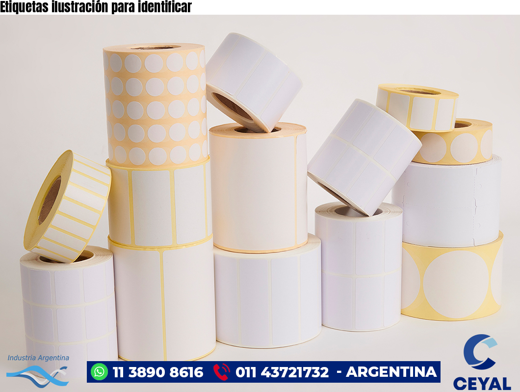 Etiquetas ilustración para identificar