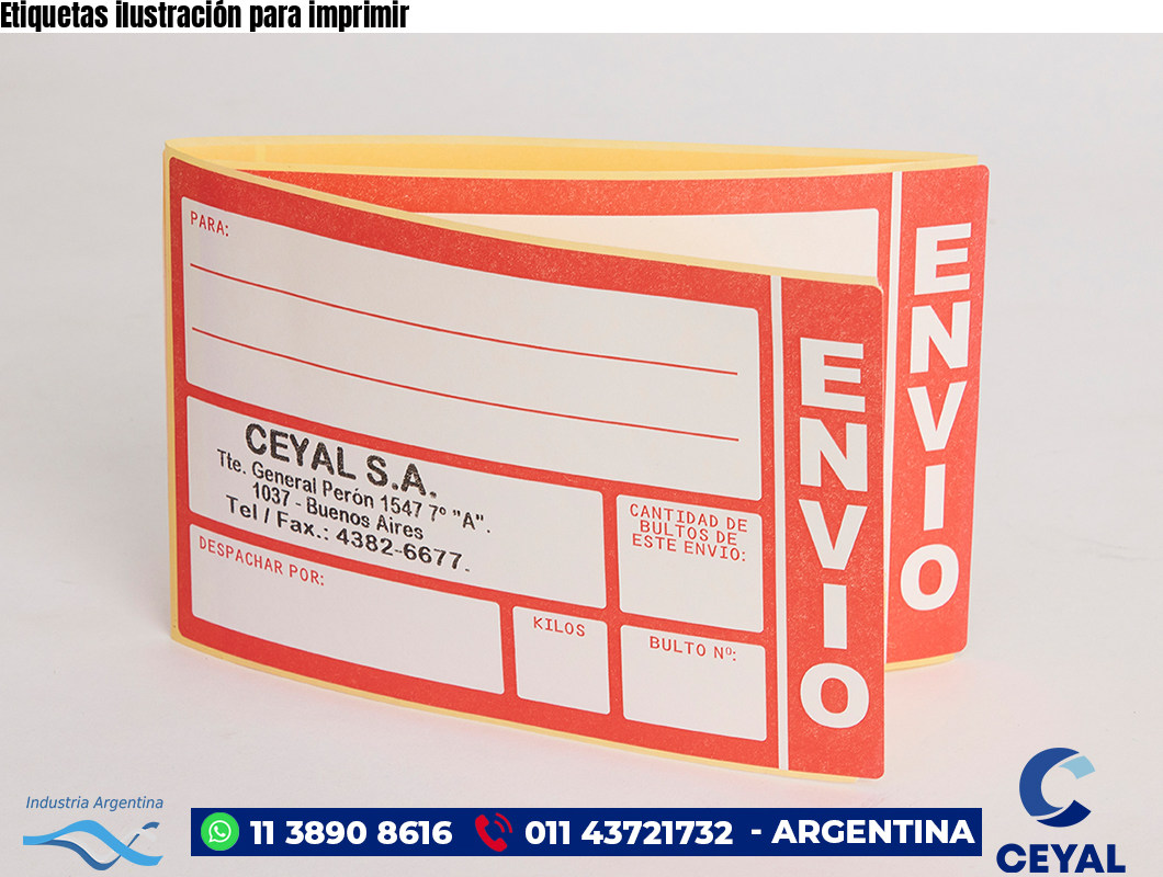 Etiquetas ilustración para imprimir