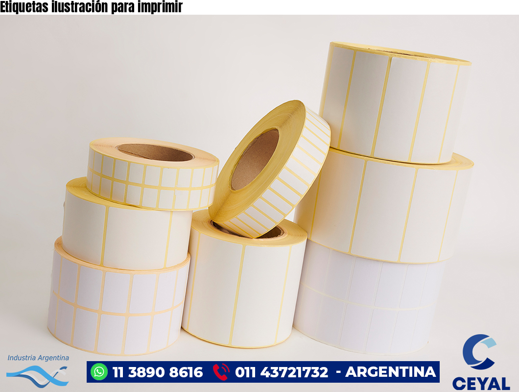 Etiquetas ilustración para imprimir