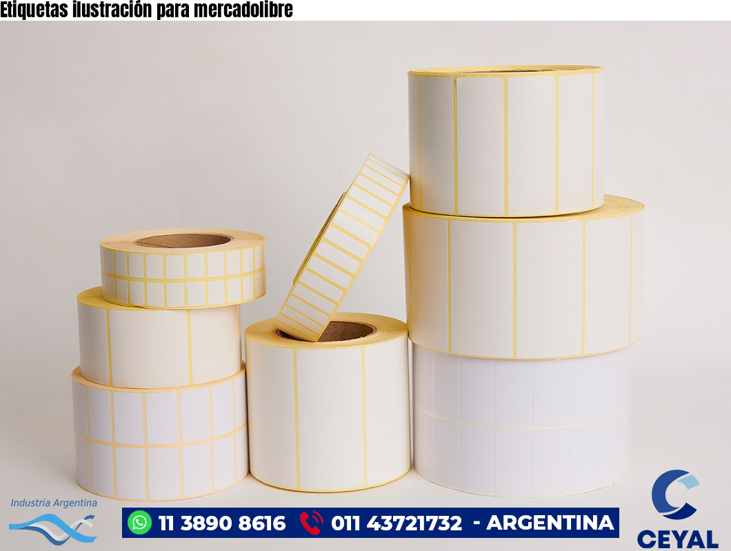 Etiquetas ilustración para mercadolibre