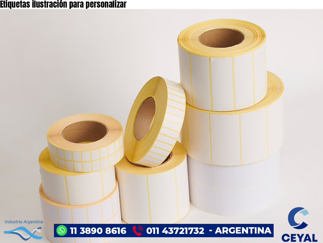 Etiquetas ilustración para personalizar