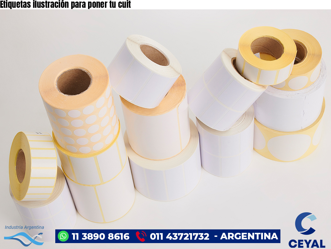 Etiquetas ilustración para poner tu cuit