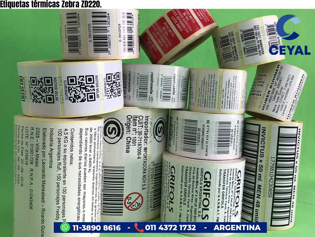 Etiquetas térmicas Zebra ZD220.