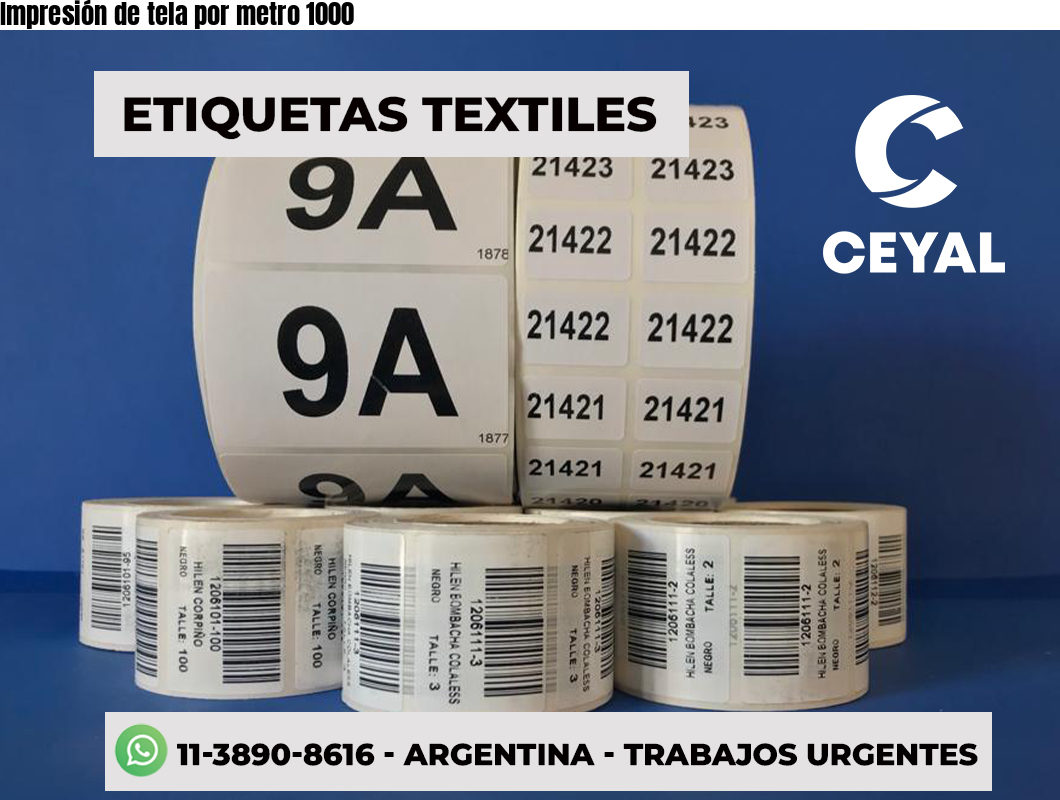 Impresión de tela por metro 1000