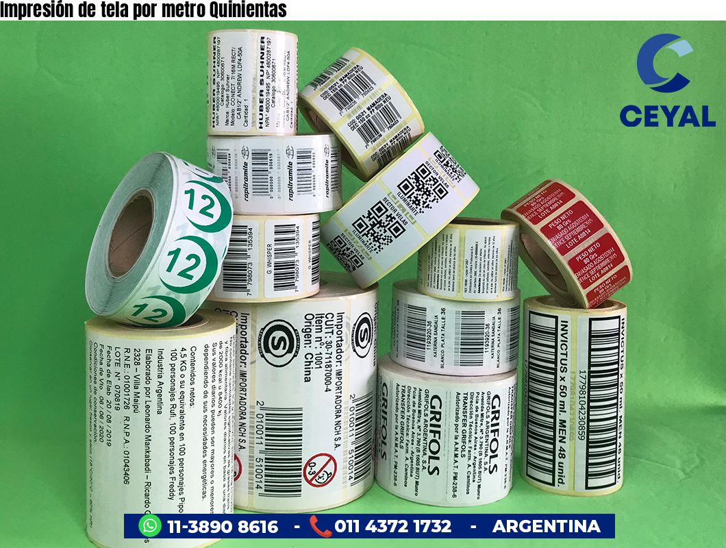 Impresión de tela por metro Quinientas