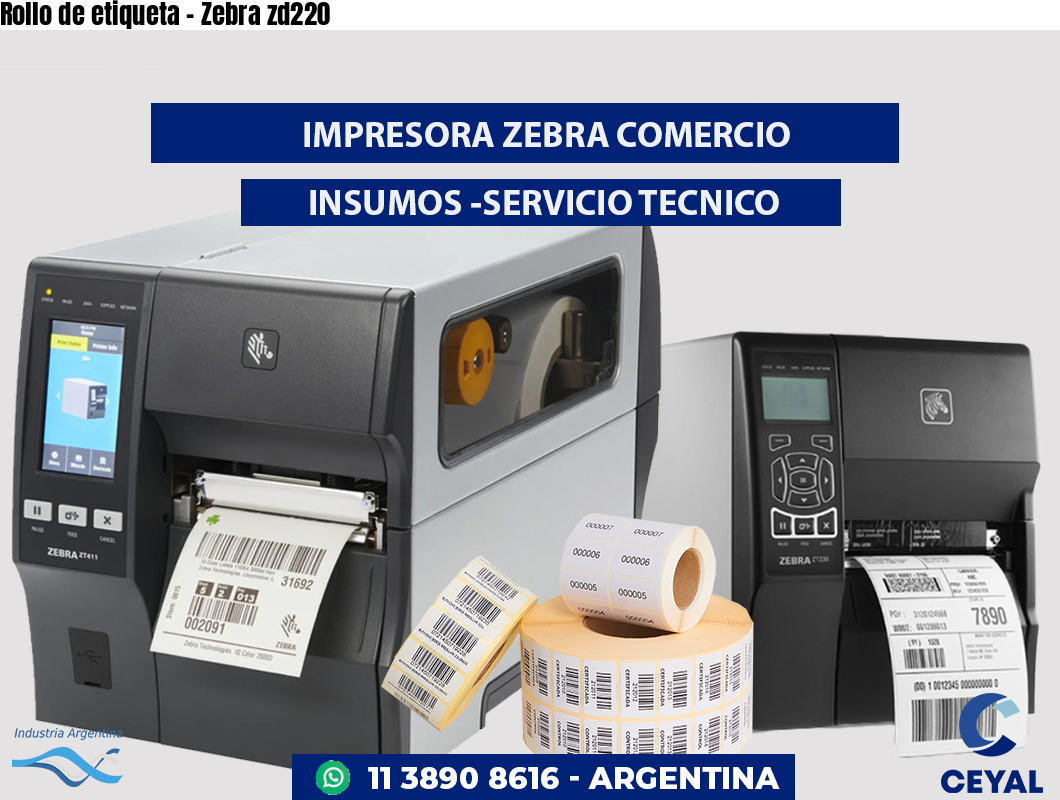 Rollo De Etiqueta Zebra Zd220 Imprimir Zebra Con Placa De Red Ethernet 9525