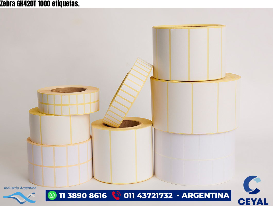 Zebra GK420T 1000 etiquetas.