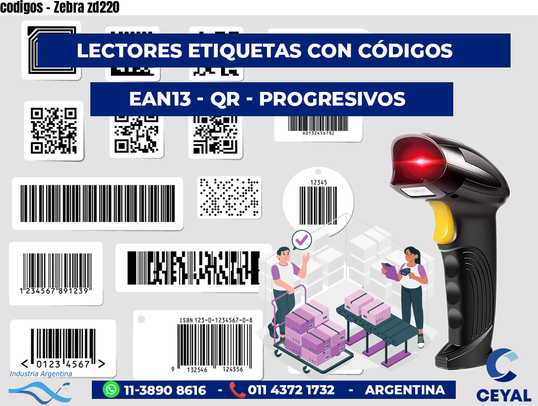 codigos - Zebra zd220