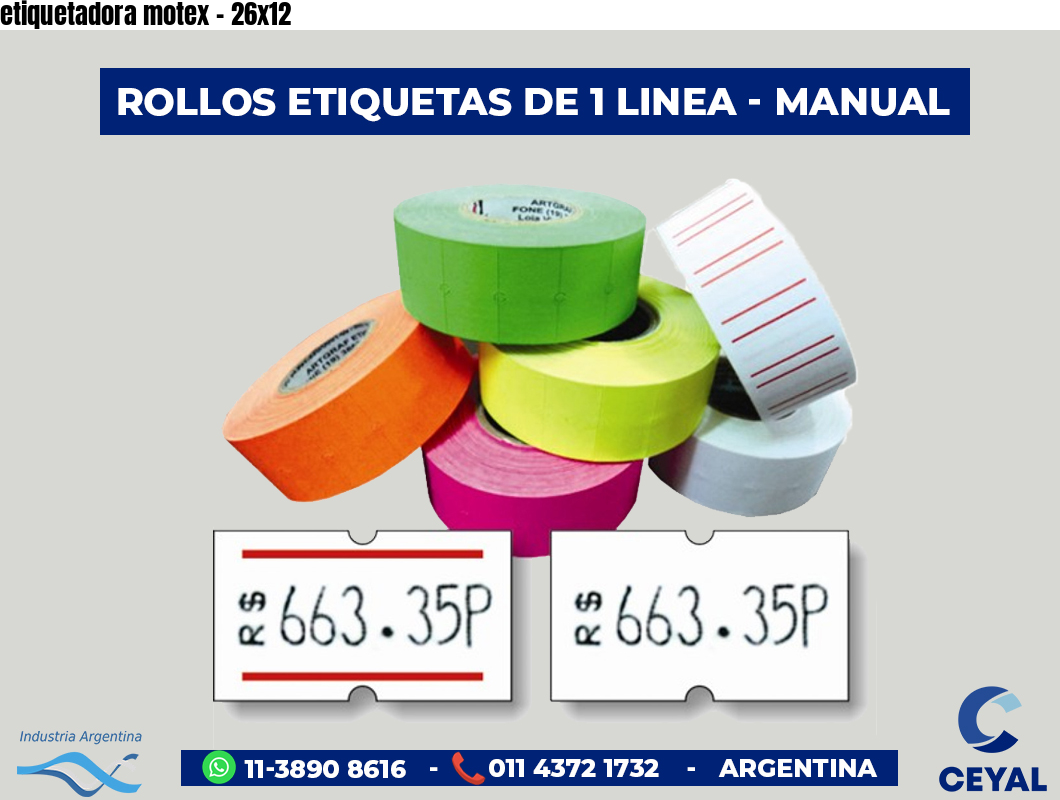 etiquetadora motex - 26x12