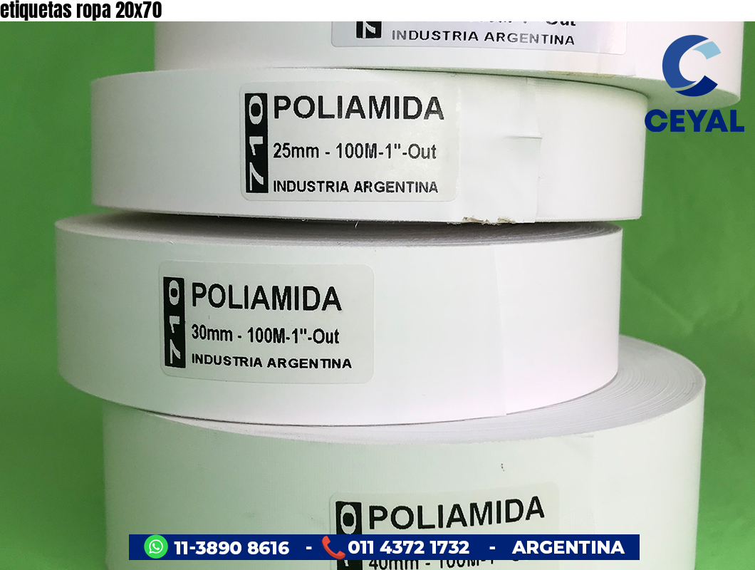 etiquetas ropa 20x70