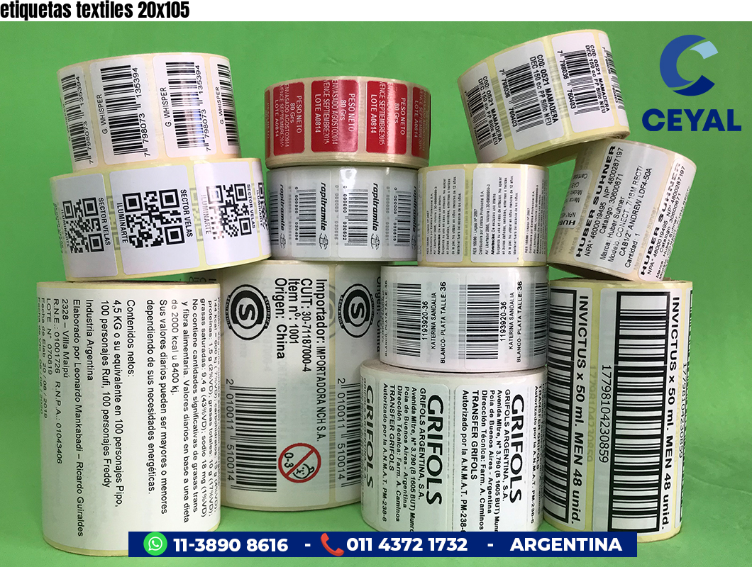 etiquetas textiles 20x105