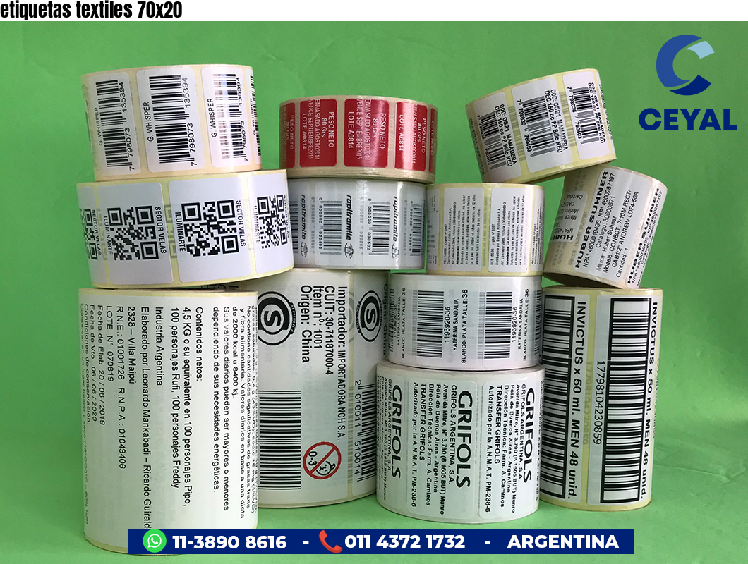 etiquetas textiles 70x20