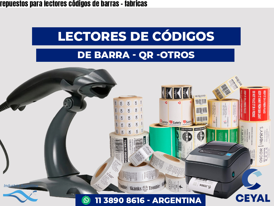 repuestos para lectores códigos de barras - fabricas