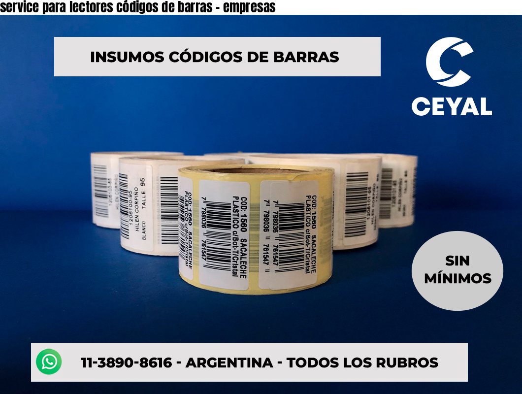 service para lectores códigos de barras - empresas