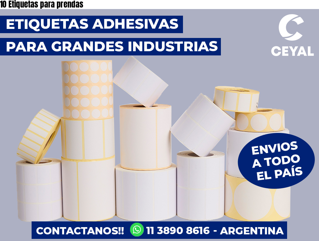 10 Etiquetas para prendas