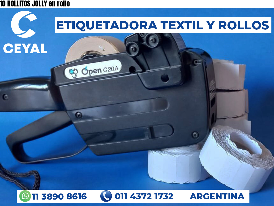 10 ROLLITOS JOLLY en rollo
