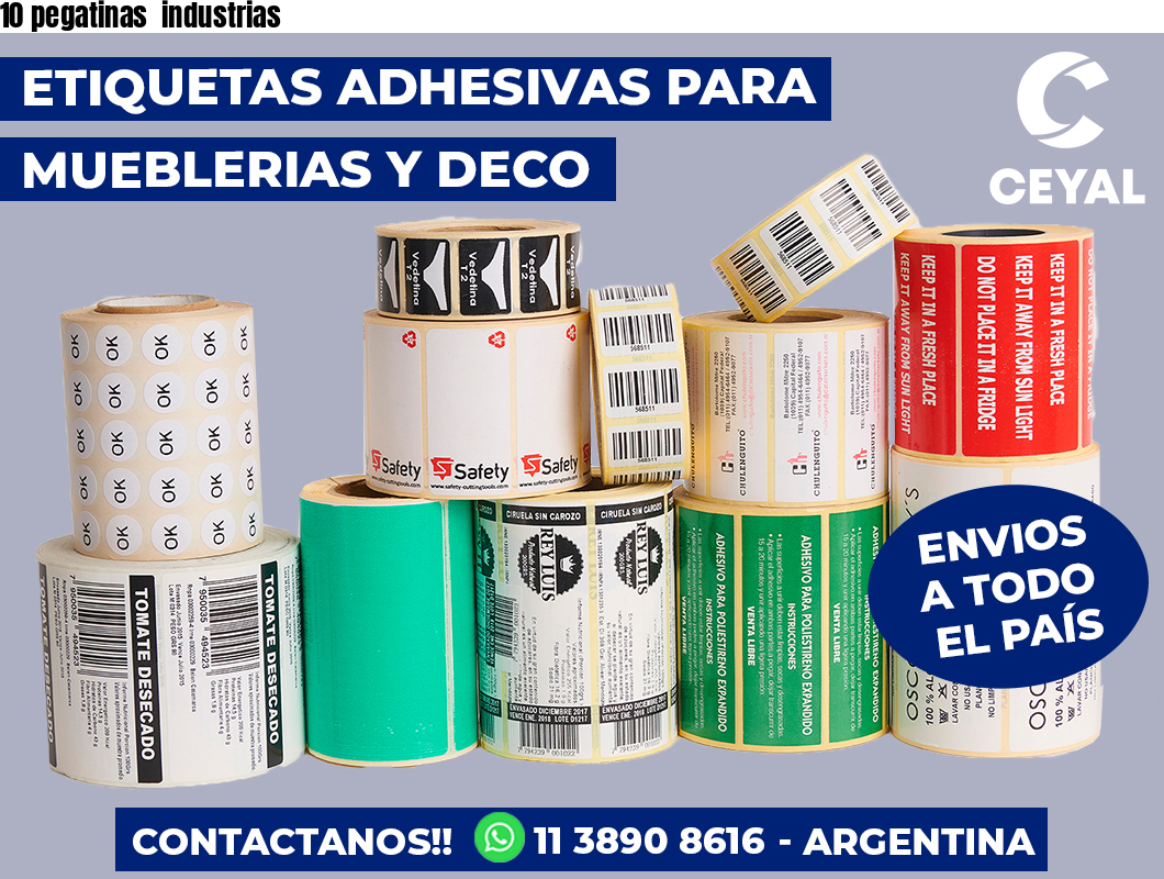 10 pegatinas  industrias
