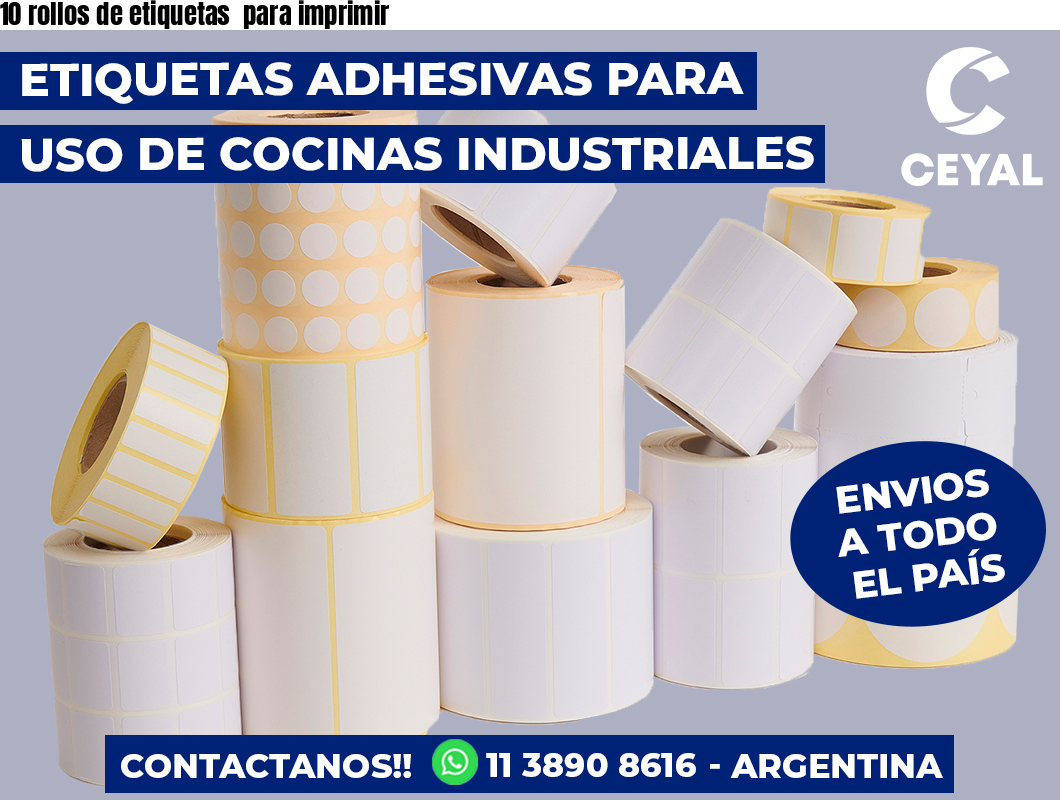 10 rollos de etiquetas  para imprimir