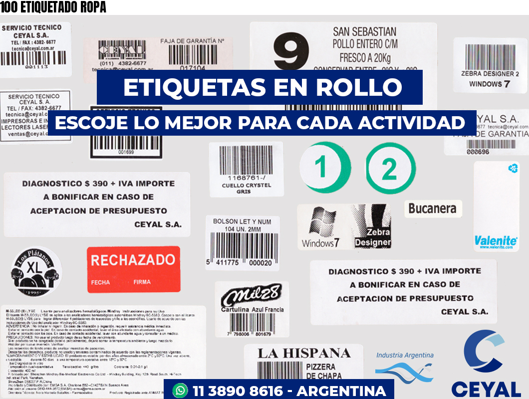 100 ETIQUETADO ROPA