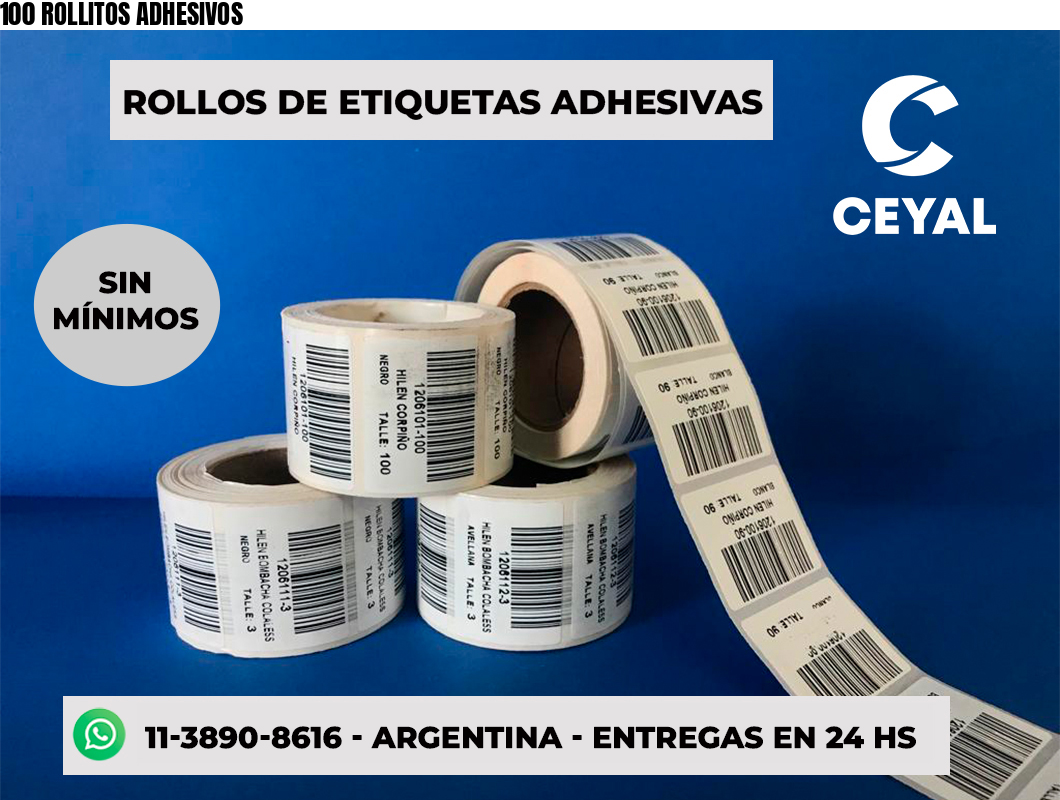 100 ROLLITOS ADHESIVOS