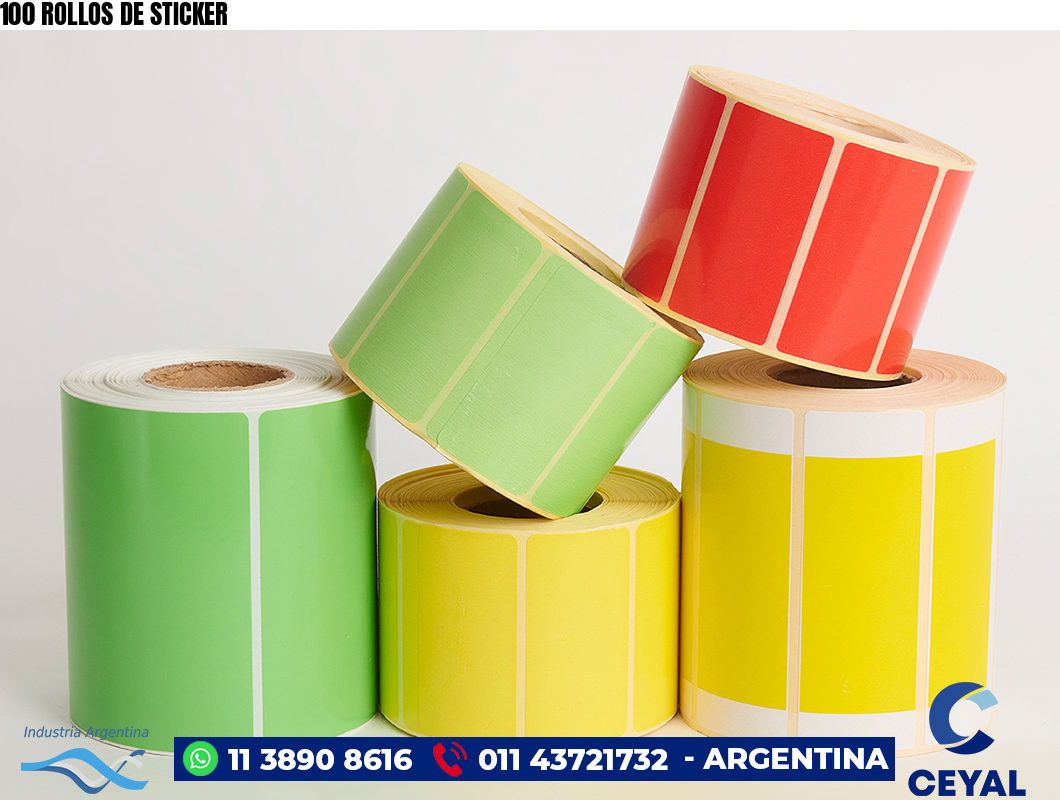 100 ROLLOS DE STICKER