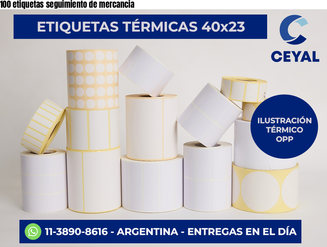 100 etiquetas seguimiento de mercancia