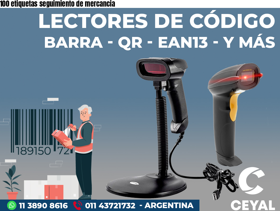 100 etiquetas seguimiento de mercancia