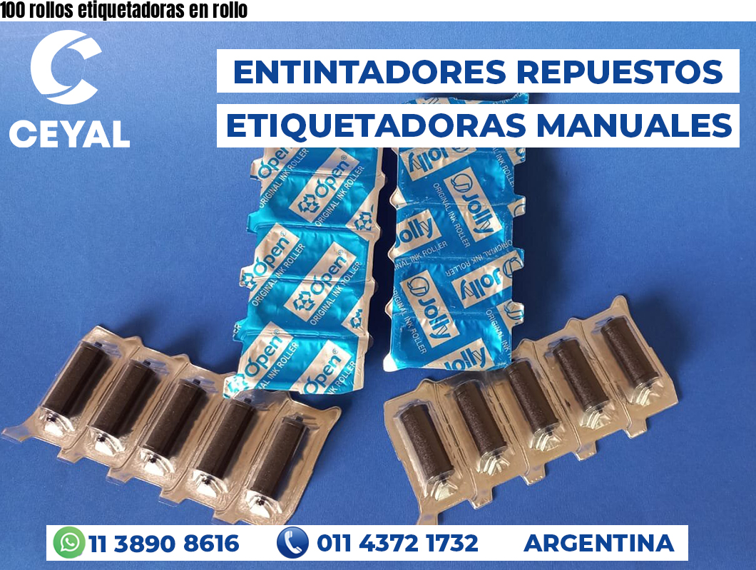 100 rollos etiquetadoras en rollo