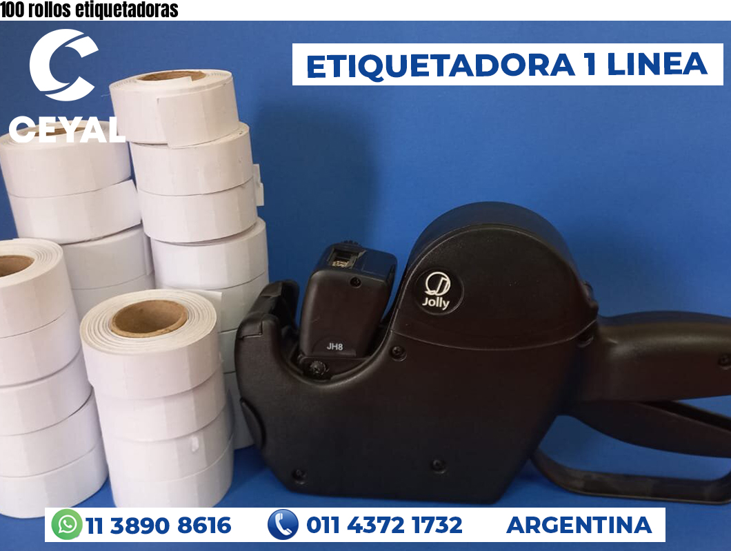 100 rollos etiquetadoras