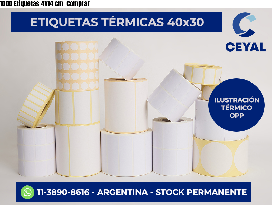 1000 Etiquetas 4×14 cm  Comprar