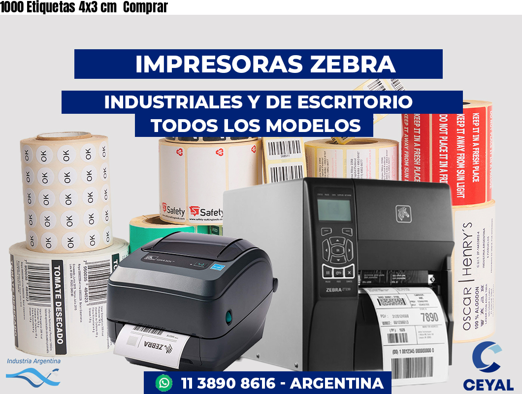 1000 Etiquetas 4x3 cm Comprar