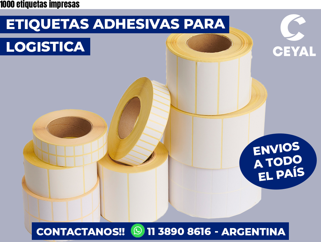 1000 etiquetas impresas