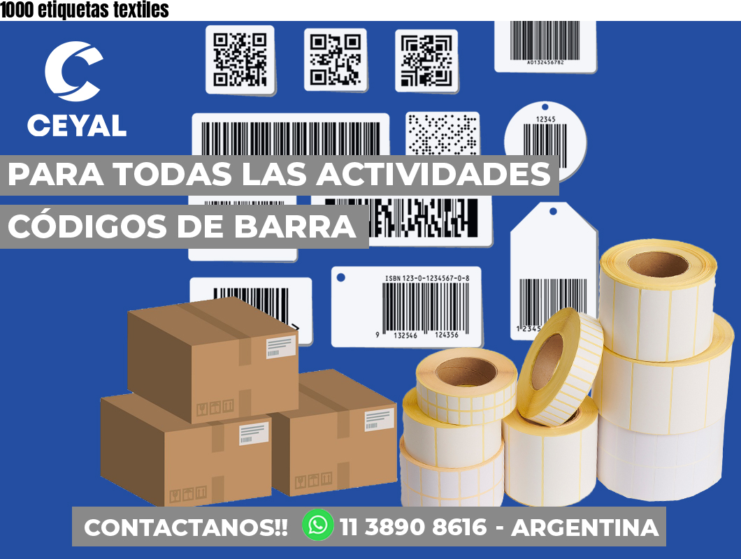 1000 etiquetas textiles