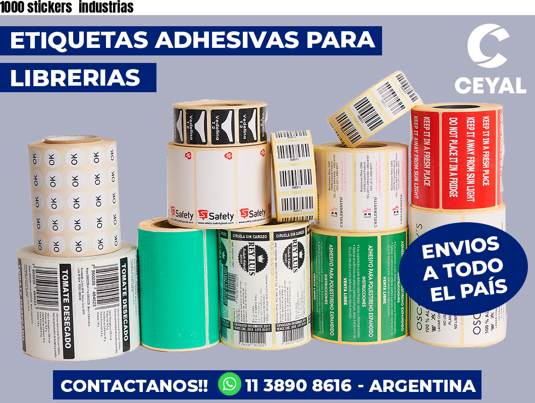 1000 stickers  industrias