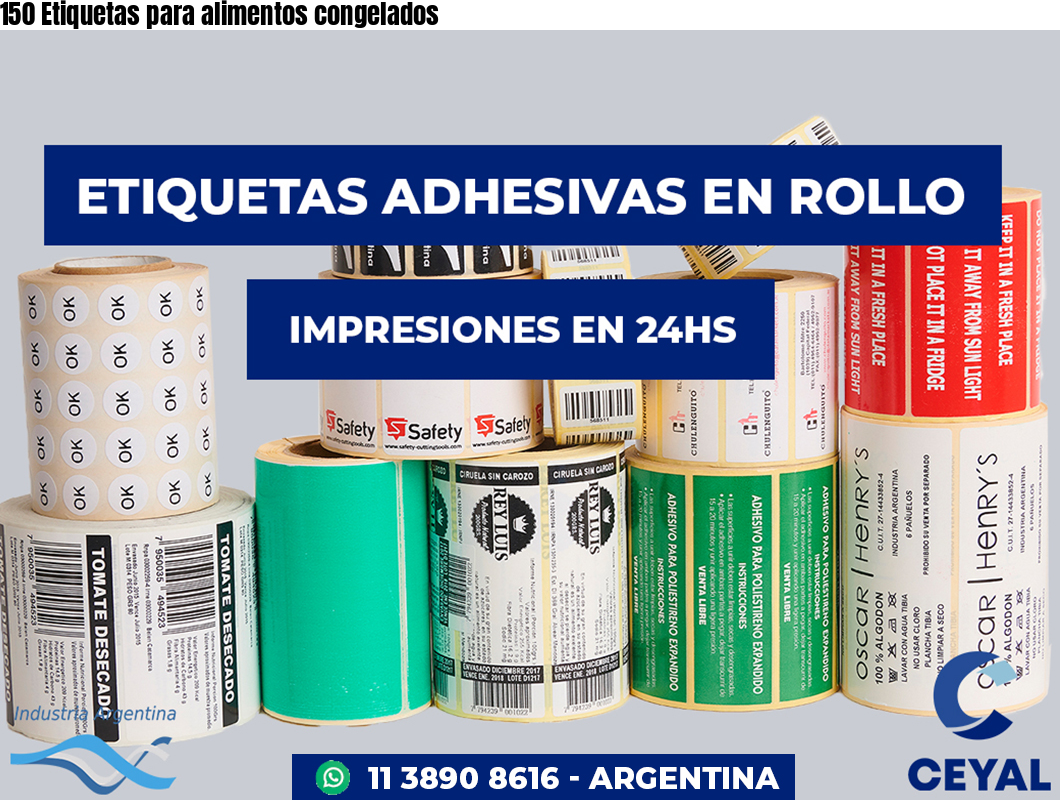 150 Etiquetas para alimentos congelados