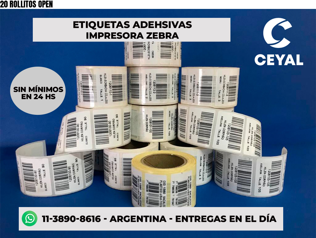 20 ROLLITOS OPEN