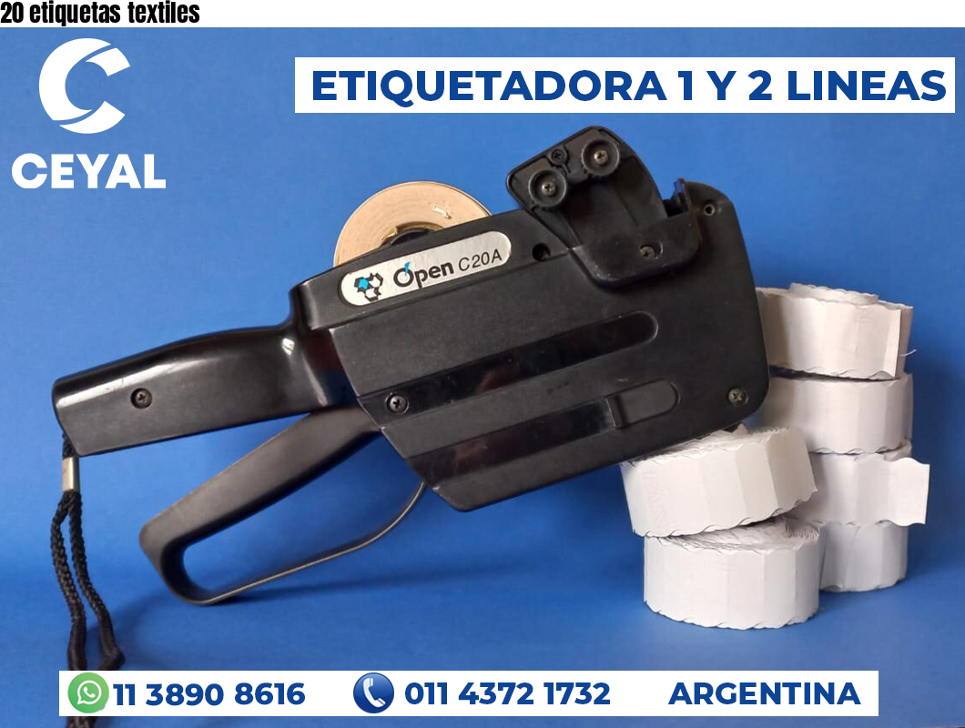 20 etiquetas textiles
