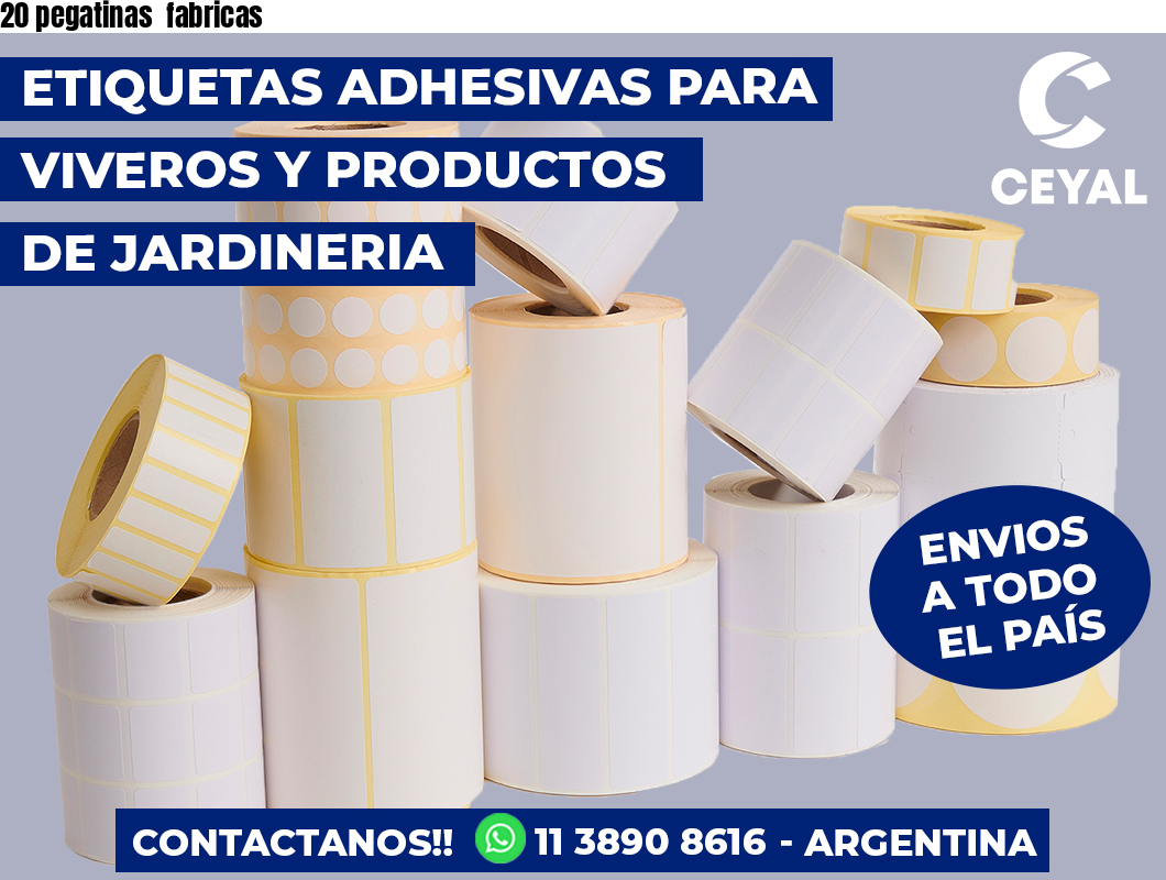 20 pegatinas  fabricas